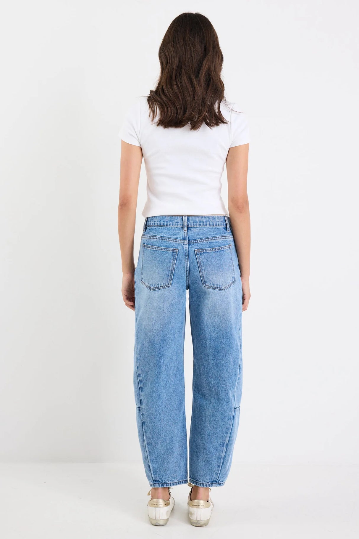 Stories Be Told Graduate 90s Blue Non Stretch Barrel Jeans