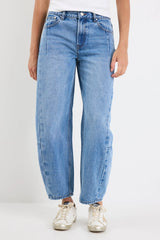 Stories Be Told Graduate 90s Blue Non Stretch Barrel Jeans
