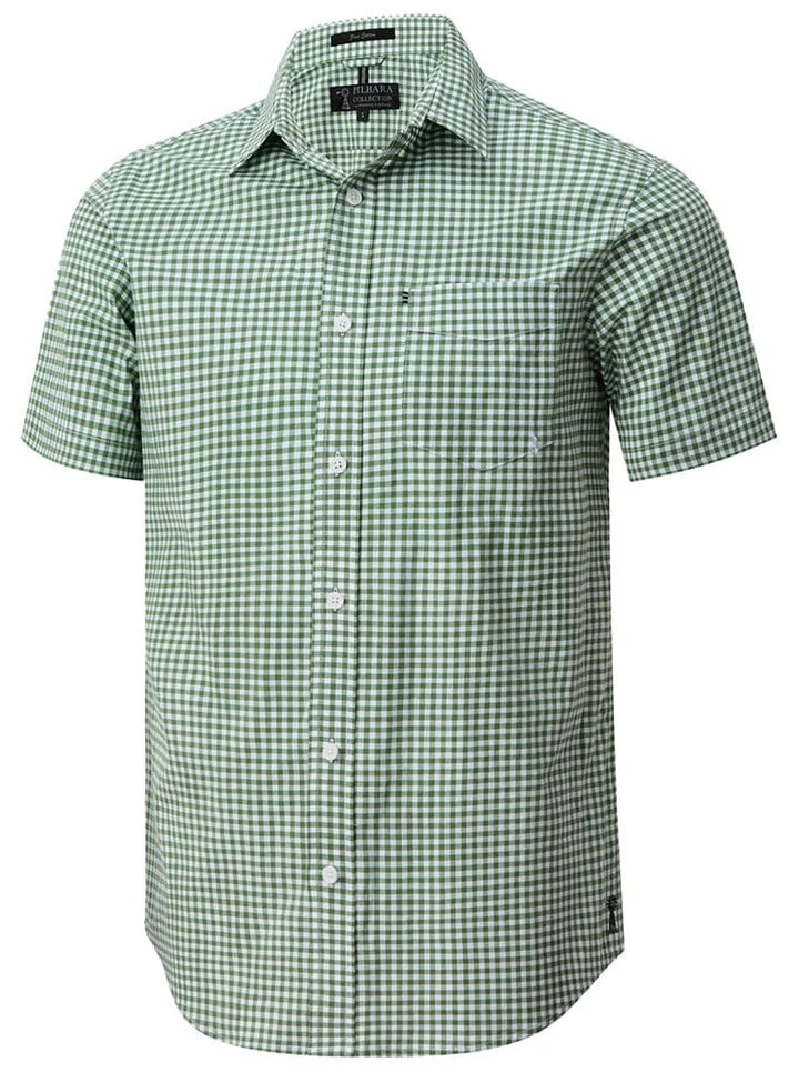 Pilbara Mens Short Sleeve Gingham Shirt - RMPC173