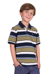 Thomas Cook Boys Tim Polo - Navy/Dark Tan