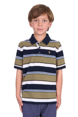 Thomas Cook Boys Tim Polo - Navy/Dark Tan