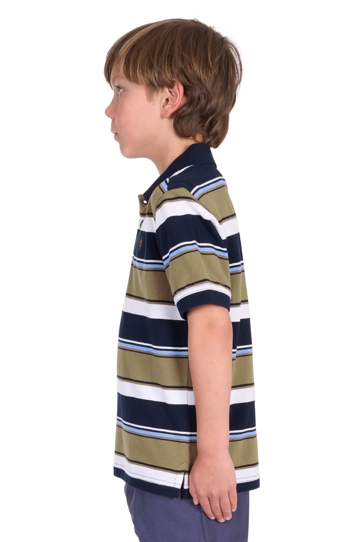 Thomas Cook Boys Tim Polo - Navy/Dark Tan