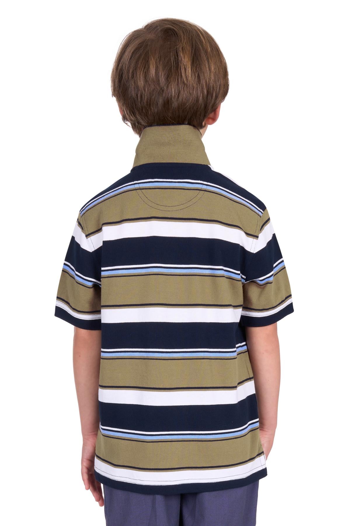 Thomas Cook Boys Tim Polo - Navy/Dark Tan