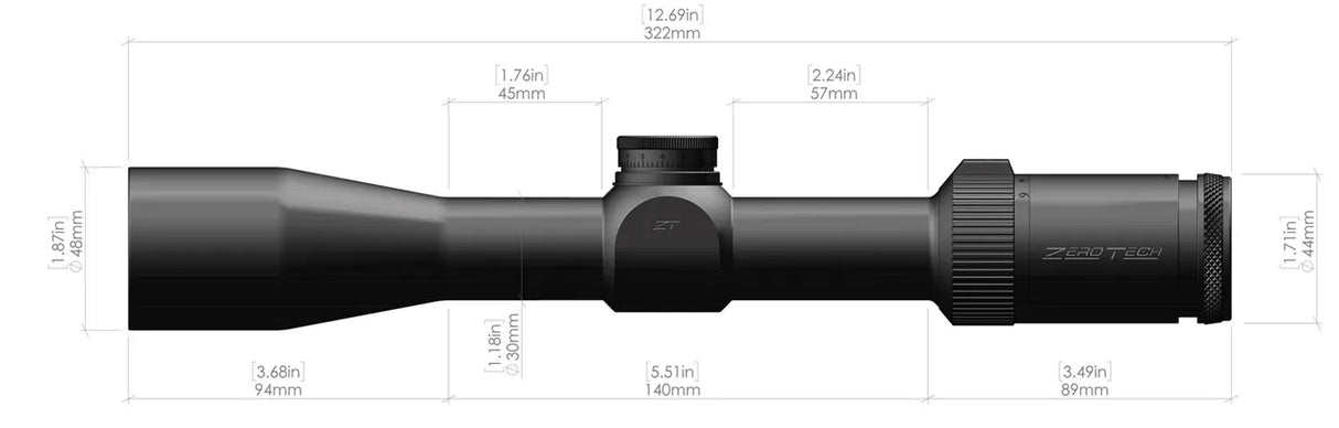 Zerotech Thrive 3-9x40 Zeroplex 30mm