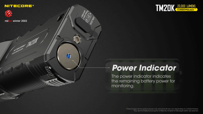 Nitecore Tiny Monster Rechargeable 20,000 Lumen Torch