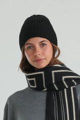 Morgan & Taylor Mia Wool-Blend Beanie - Black