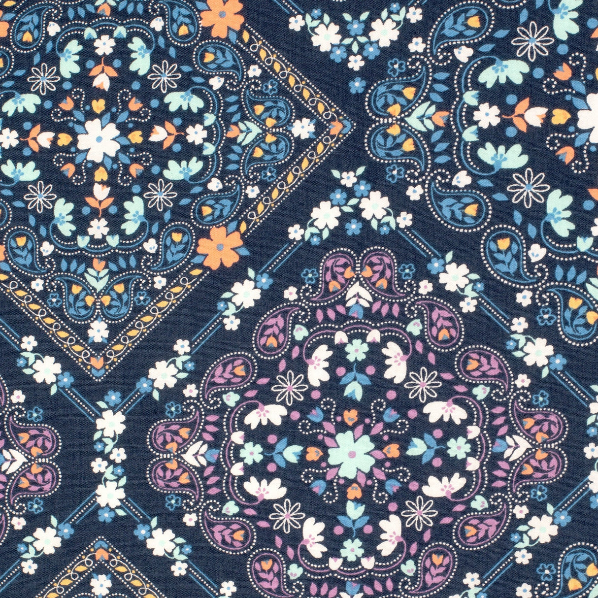 Just Country Abbey Full Button Work Shirt - Navy Floral - WWLS2550
