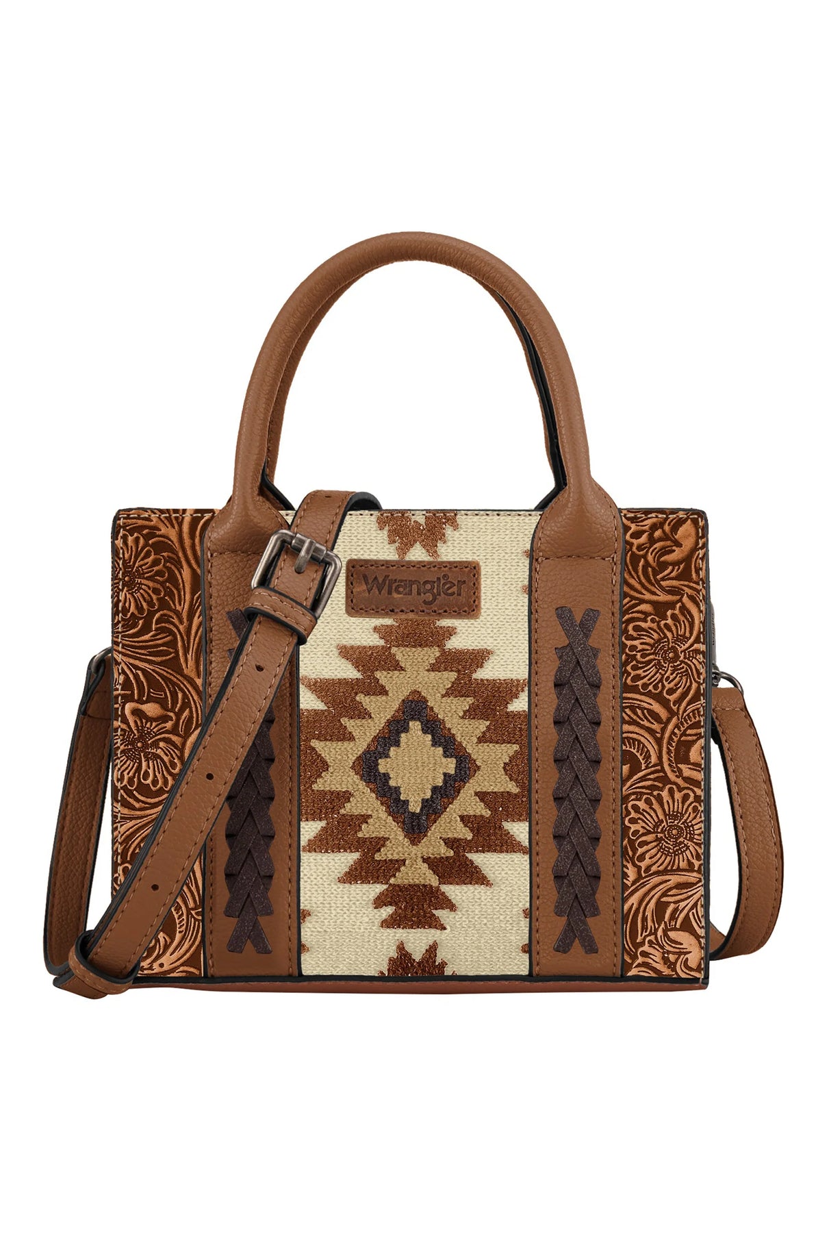 Wrangler Aztec Tooled Crossbody Bag