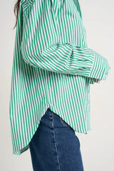 Flo & Frankie Ladies You Got This Stripe Oversized Boyfriend Shirt