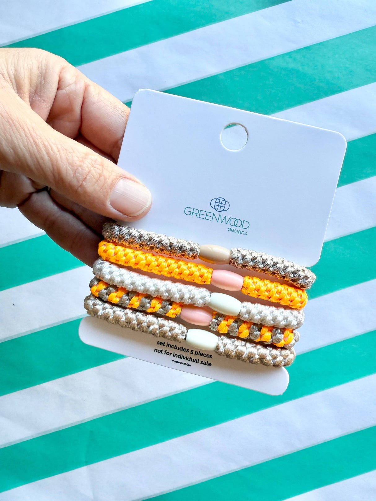 Greenwood Designs - Hair Elastics Pack - Sherbet