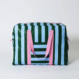 Project Ten Green Blue Stripe Overnight Bag