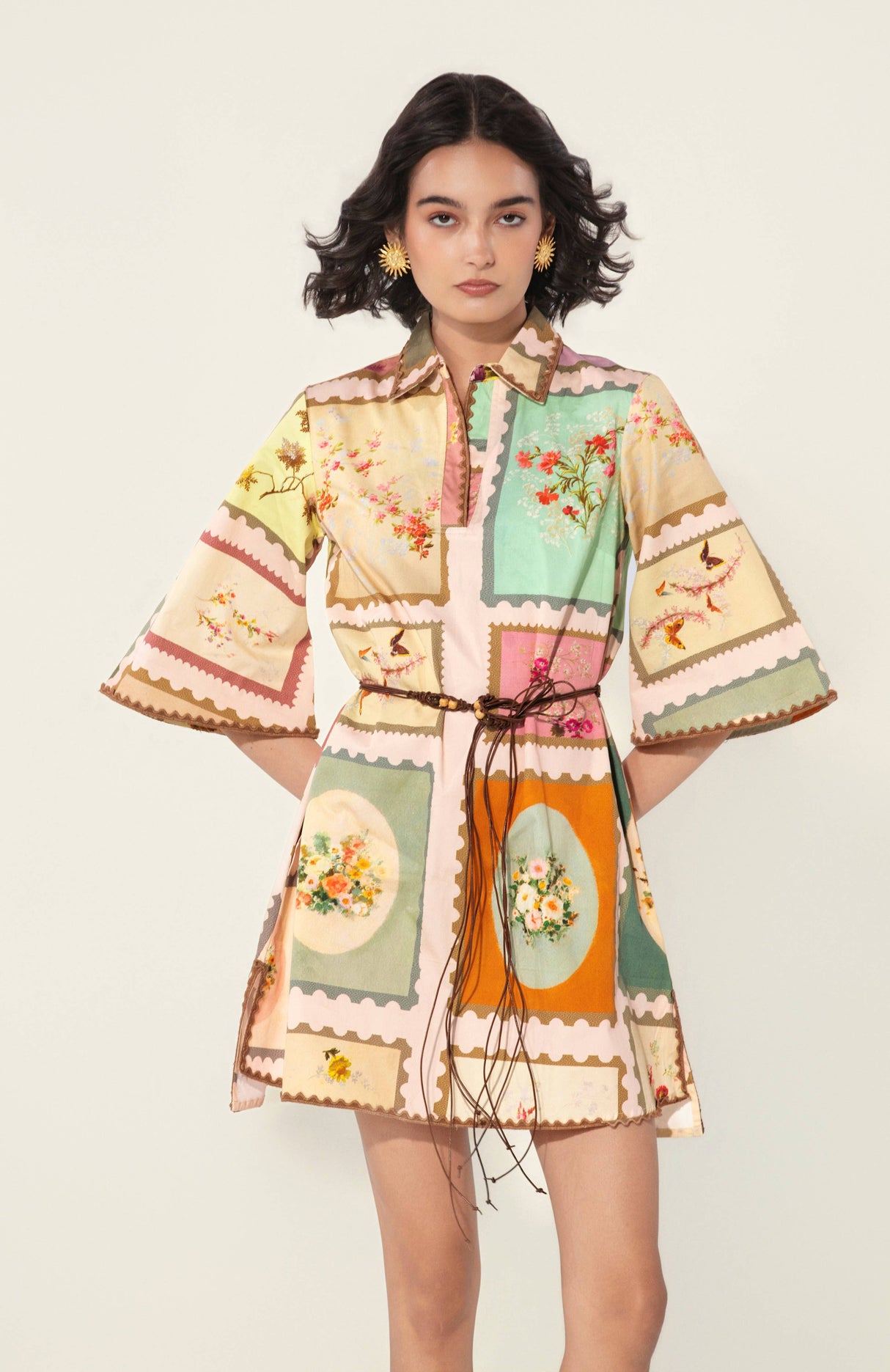 thr3letter - Marianne Belted Tunic Dress