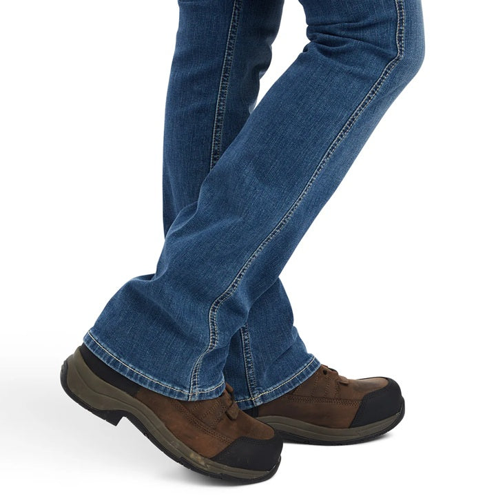 Ariat Ladies Rebar Perfect Rise Boot Cut Work Flex Jeans – Riveter Malibu 10041067