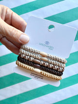 Greenwood Designs Hair Elastics Pack - Toffee