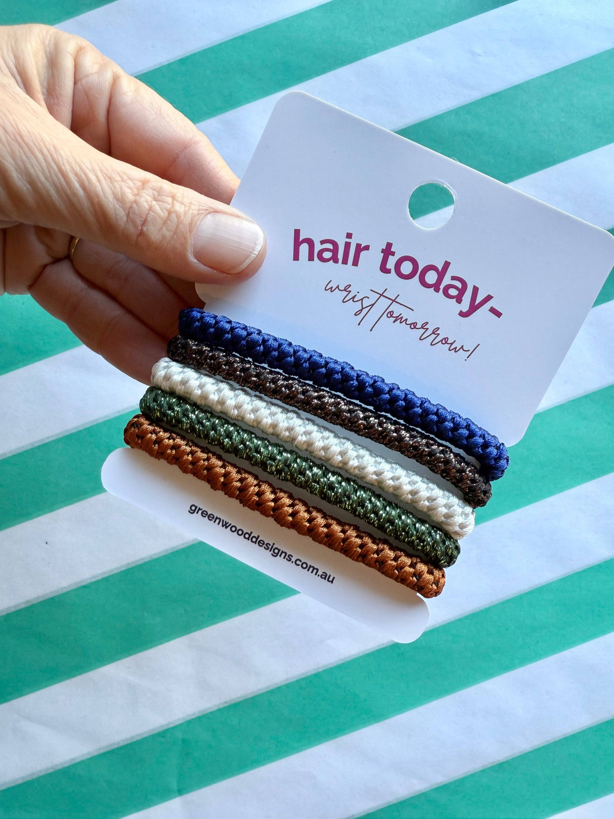 Greenwood Designs Hair Elastics Pack - Nougat