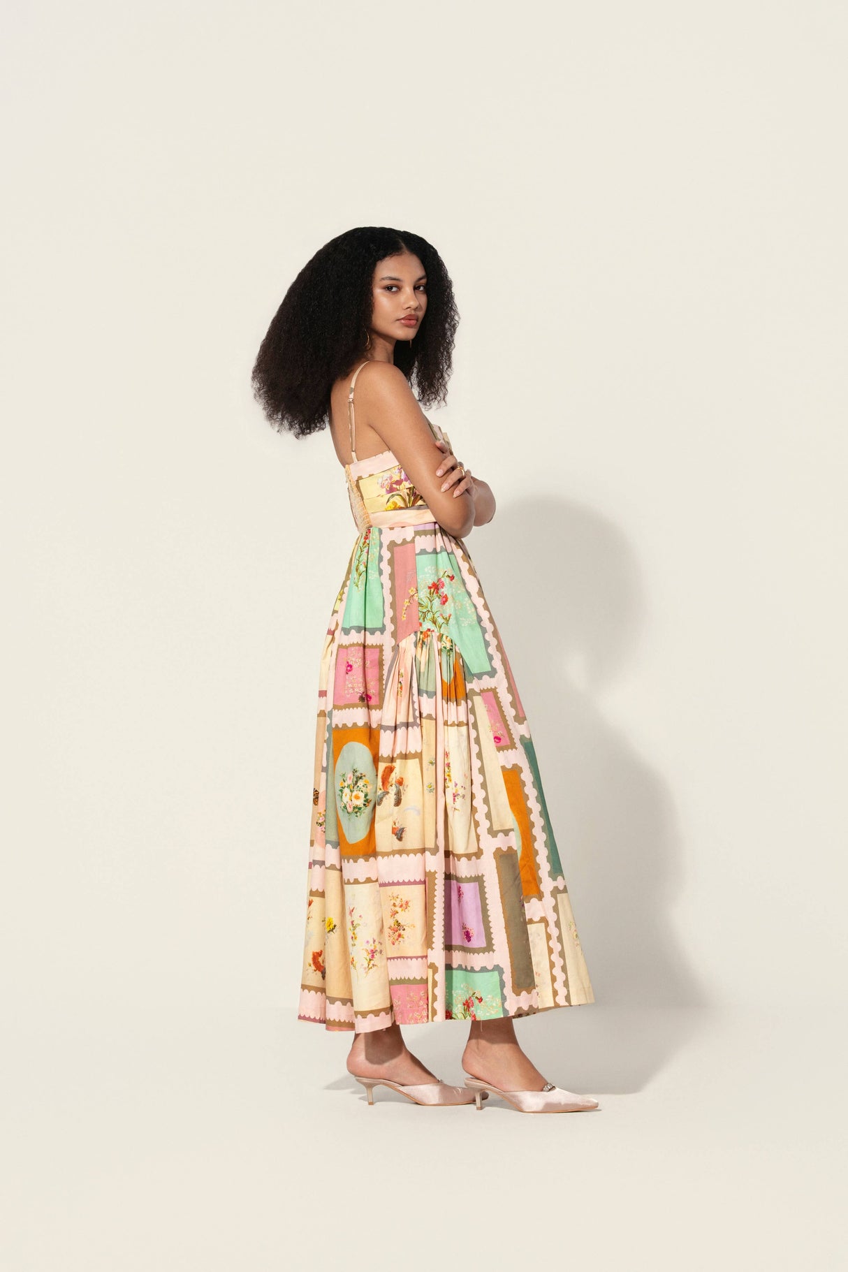 thr3letter - Vianna in Marianne Panelled Maxi Dress