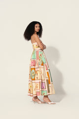 thr3letter - Vianna in Marianne Panelled Maxi Dress
