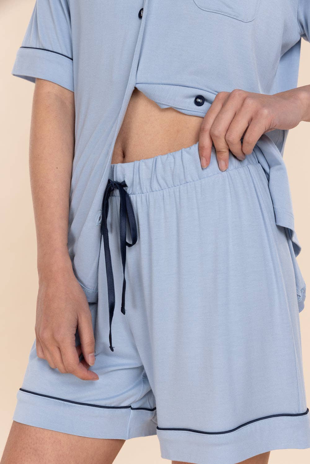Gingerlilly Bamboo Pyjama Short Set - Sadie Blue