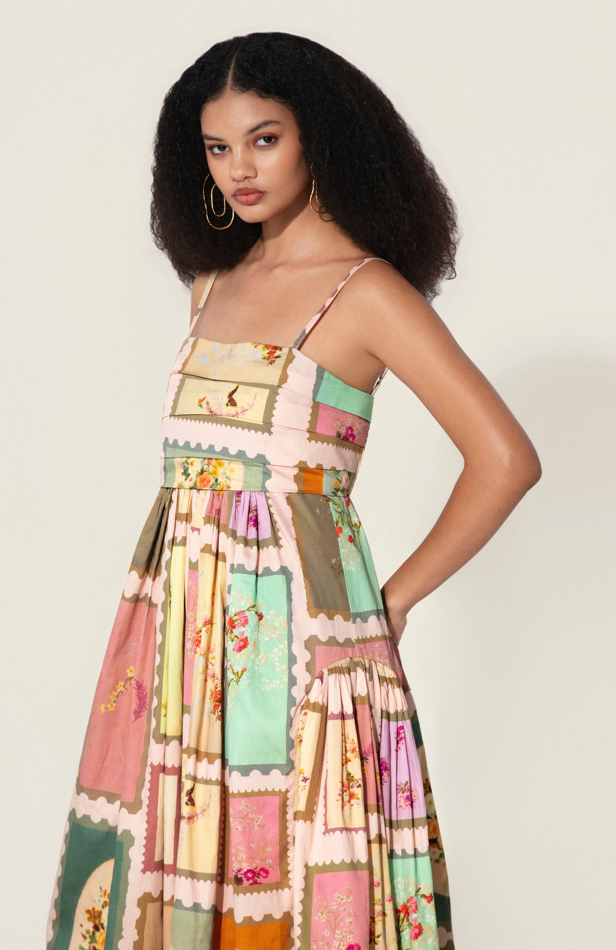thr3letter - Vianna in Marianne Panelled Maxi Dress