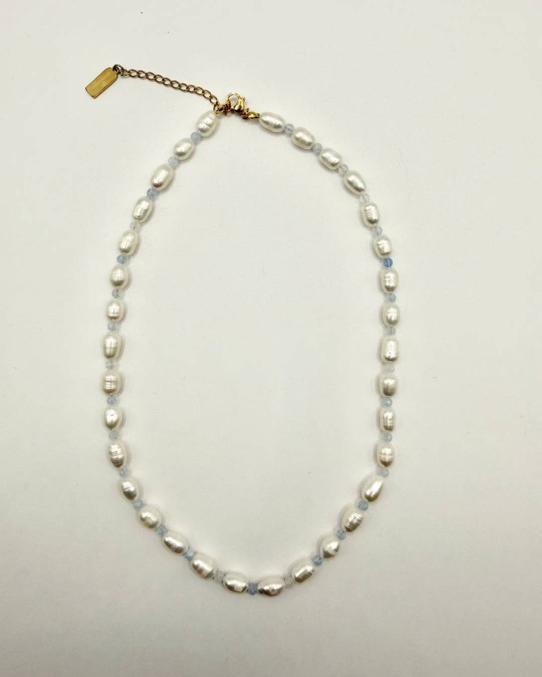 Greenwood Designs - Capri Freshwater Pearl & Blue Crystal Necklace