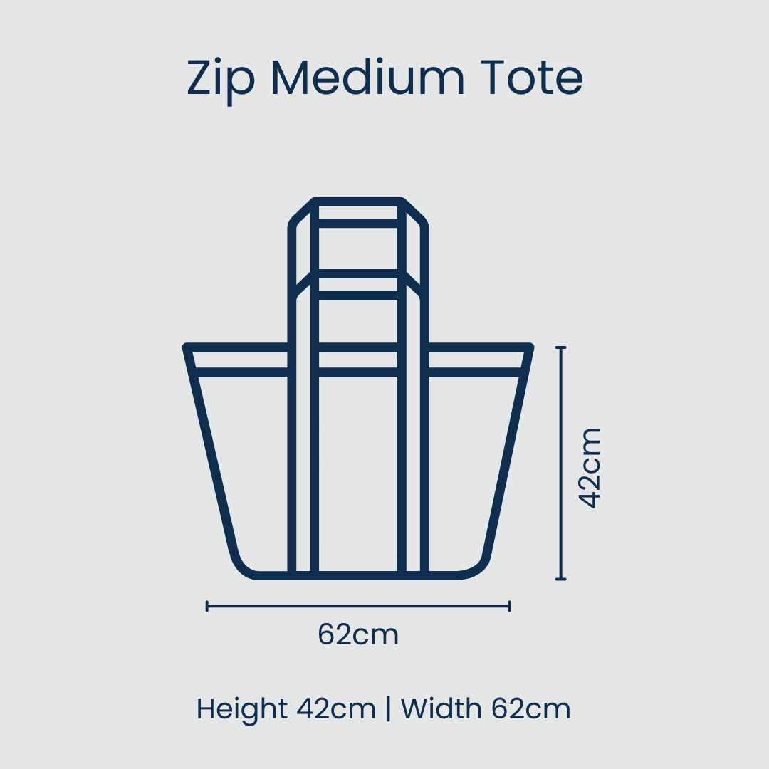 Project Ten Pty Ltd - Zip Medium Tote – Blue Stripe
