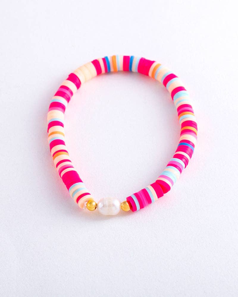 Greenwood Designs - Pearl Pop Heishi Bead Bracelet