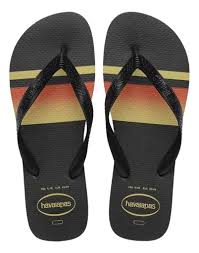 Havaianas Mens Top Thongs - Basic FC - Black/Yellow