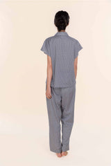 Gingerlilly - Cotton Pyjama Long Summer Set - Marlie Diamond Navy