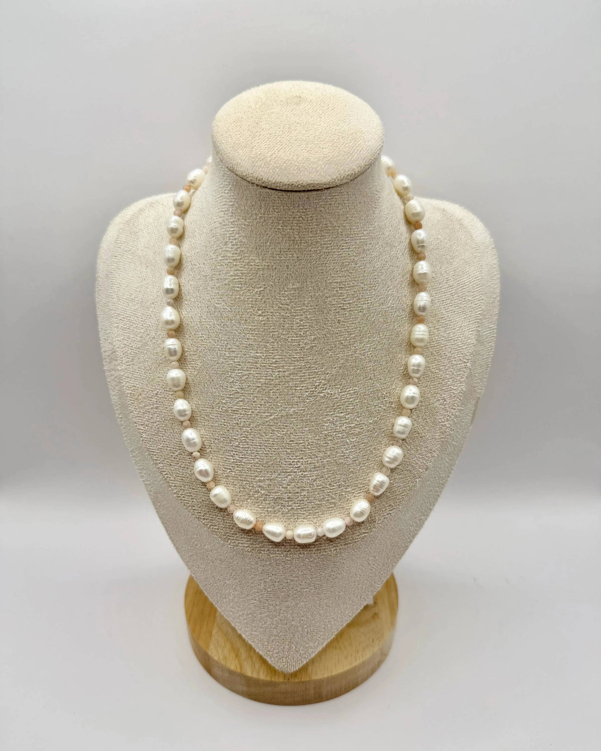 Greenwood Designs - Capri Freshwater Pearl & Pink Crystal Necklace