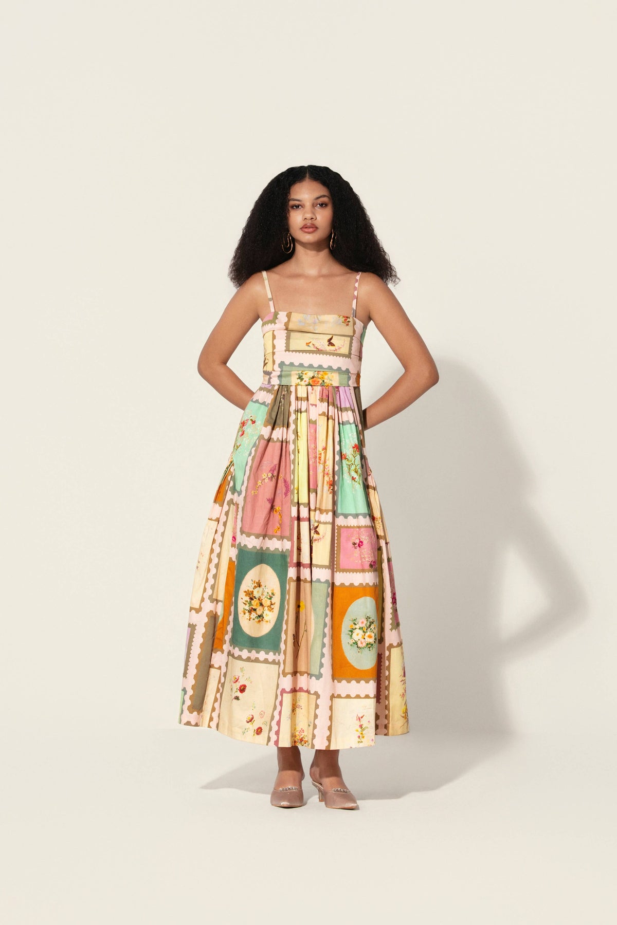 thr3letter - Vianna in Marianne Panelled Maxi Dress