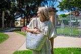 2 Duck Trading Company - Silver Sequined Basket