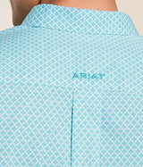 Ariat Mens Westin Short Sleeve Shirt - White/Turquoise