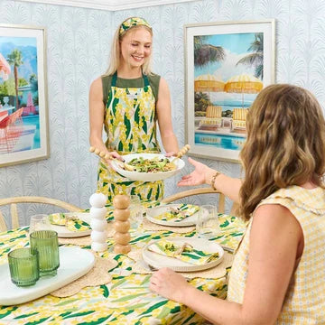Annabel Trends Tablecloth - Linen & Cotton - Golden Wattle