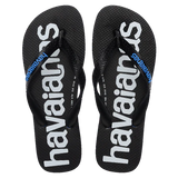 Havaianas Mens Top Thongs - Logomania2 Black/Blue