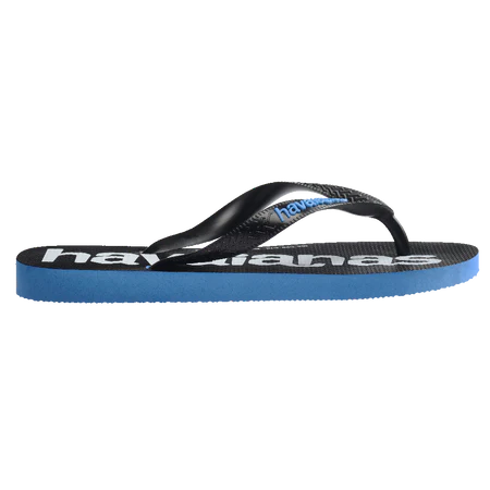 Havaianas Mens Top Thongs - Logomania2 Black/Blue