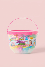 Slimy Super Buttery Dreamz pink bucket on a blush-pink background