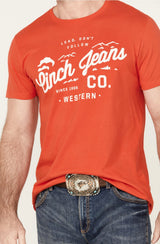 Cinch Mens Red ‘Lead Don’t Follow’ T-Shirt