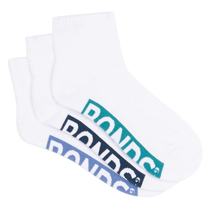 Bonds 1/4 Cushioned Crews Sock 3 pack