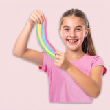 Child stretching pastel-coloured Slimy Super Buttery Dreamz slime