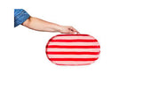 Noss and Co - Oval Ceramic Platter | Pink & Red Stripe