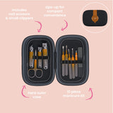 Annabel Trends Men's Manicure Kit - Stainless Steel - 10 Piece