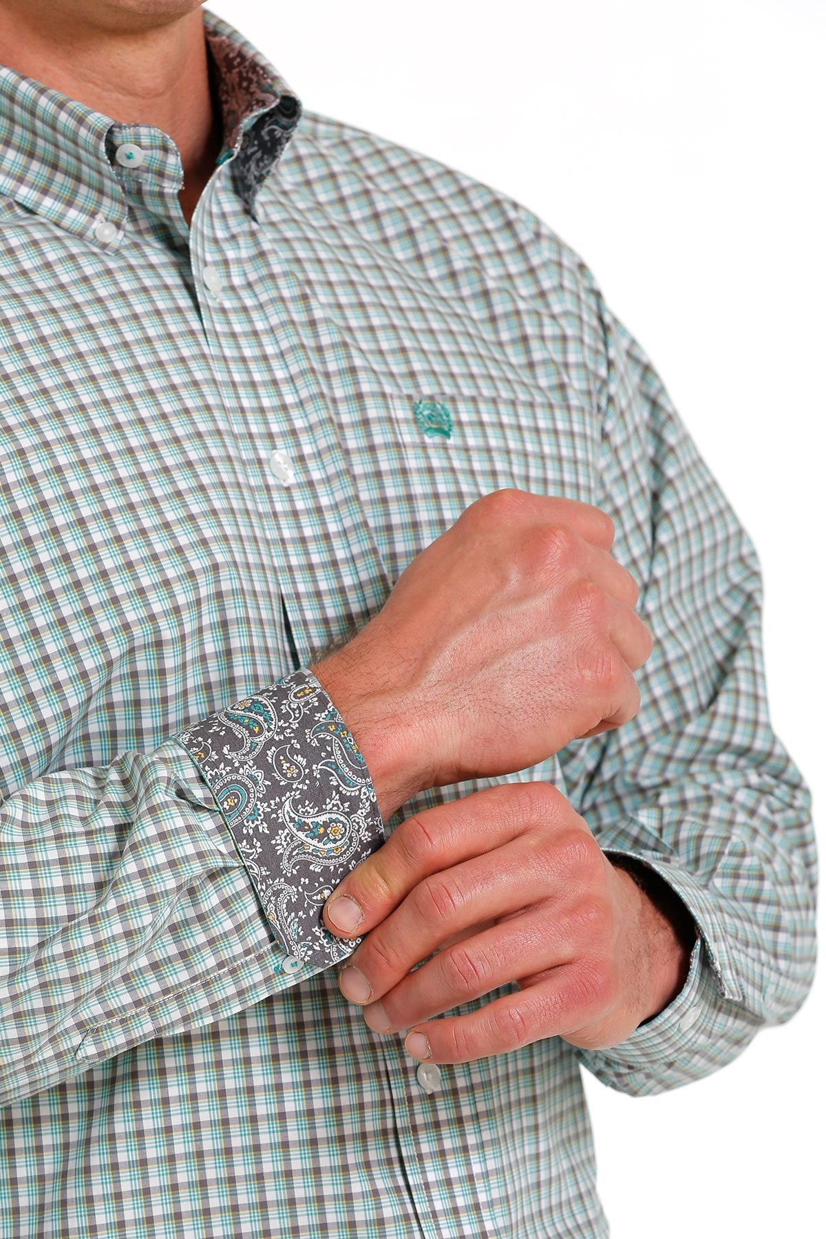 Cinch Men's Plaid Button-Down Western Shirt