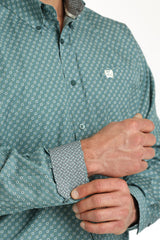 Cinch Men's Geometric Print Button Down Shirt