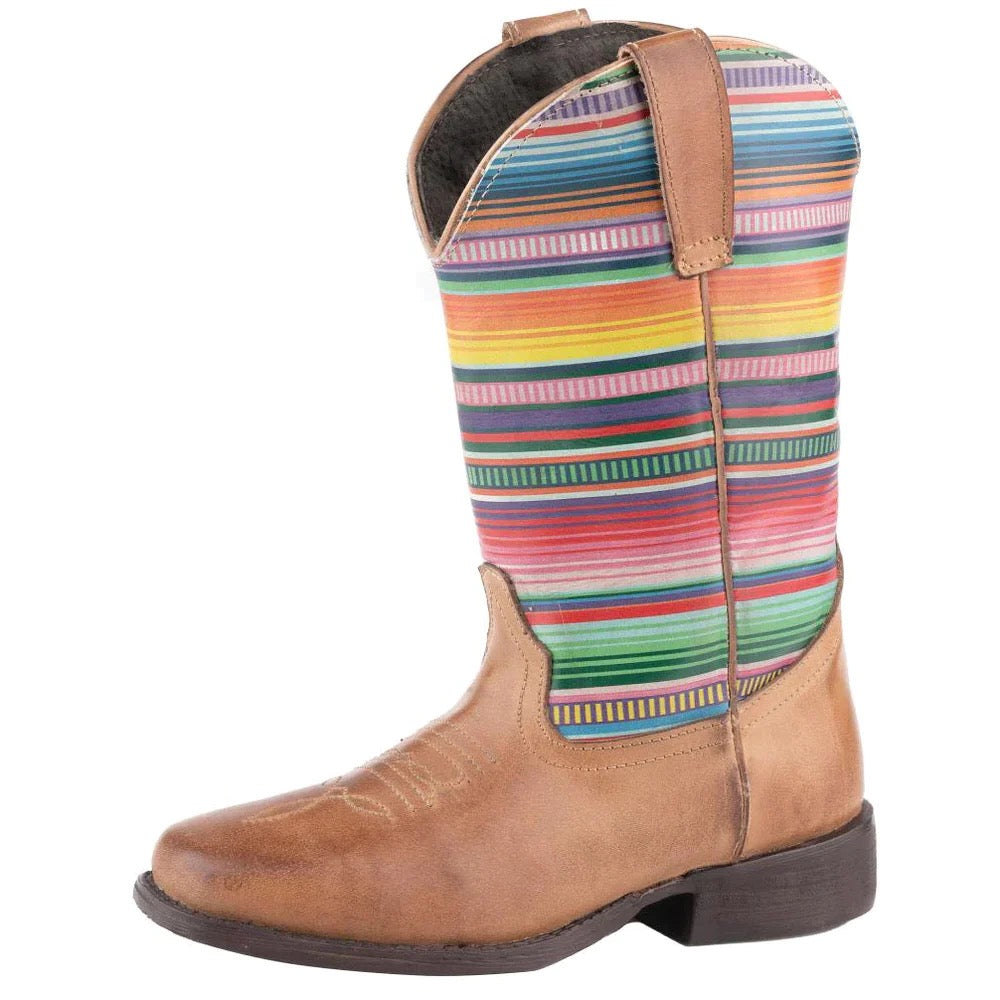 Roper Cora Serape Tan Kids Boots