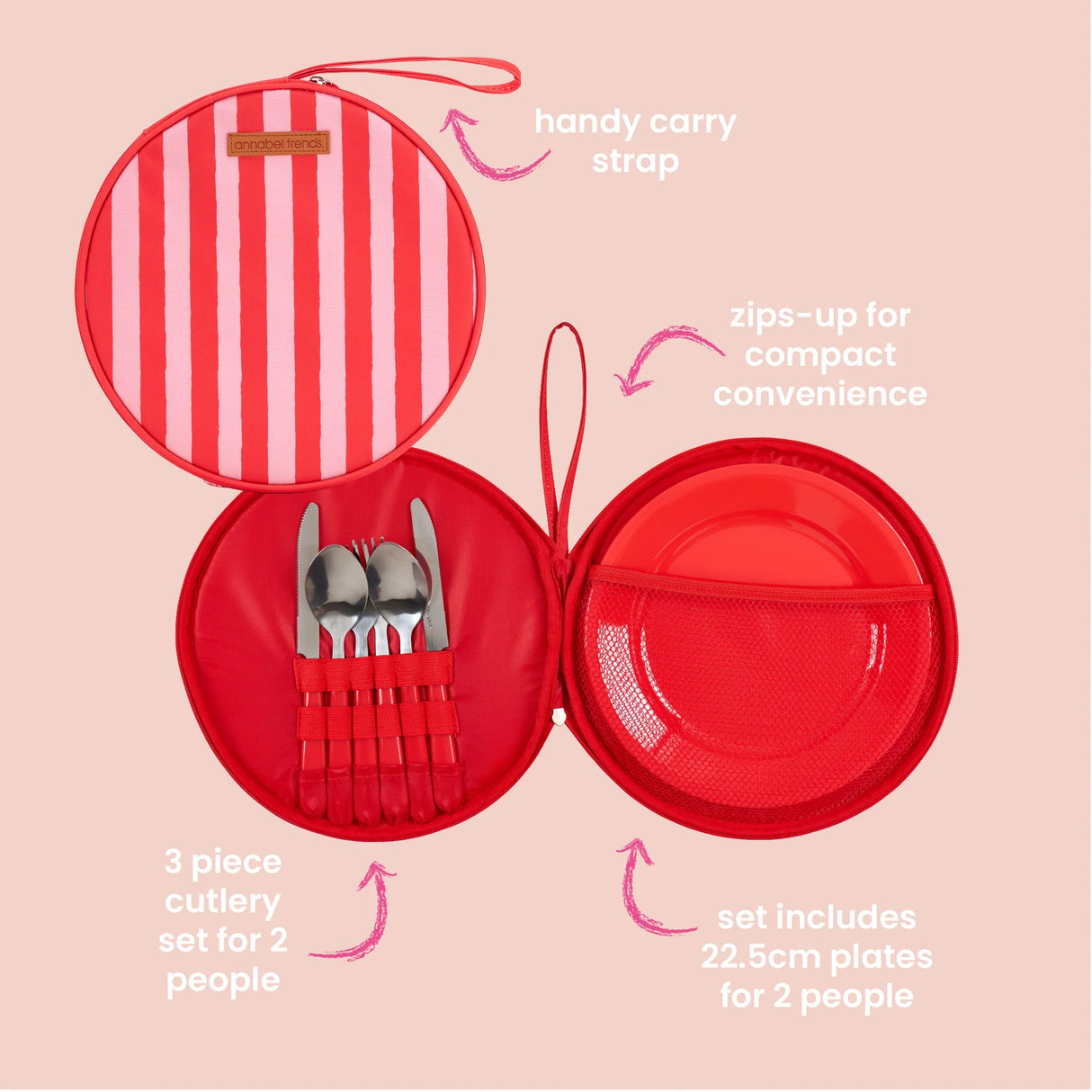 Annabel Trends Picnic Round Plate Set