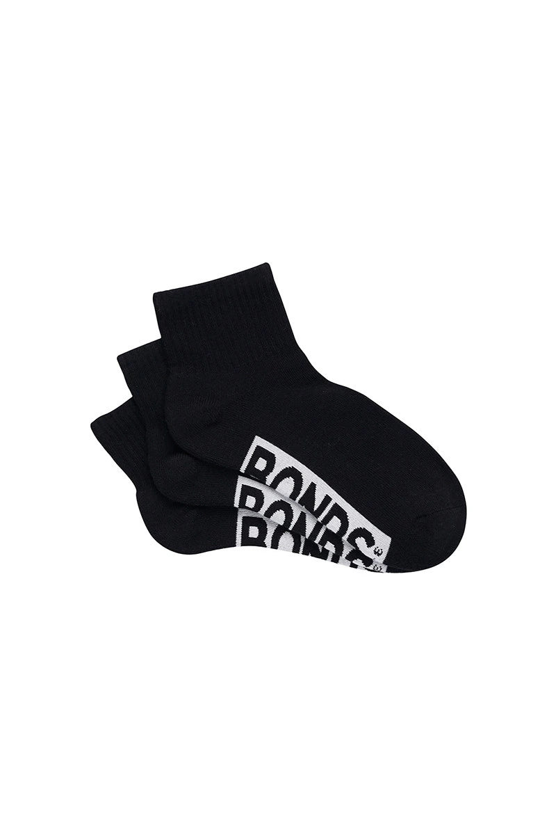 Bonds Ladies Cushioned 1/4 Crew Socks - 3Pack