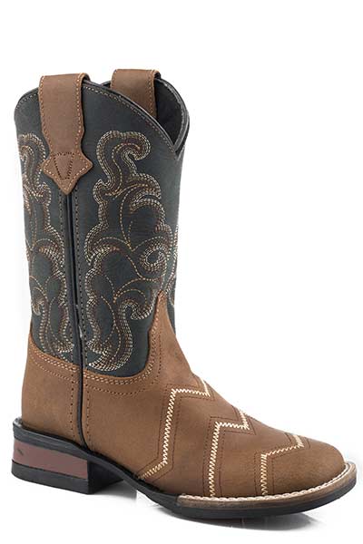 Roper Kids Monterey Angles Boots Tan/Black
