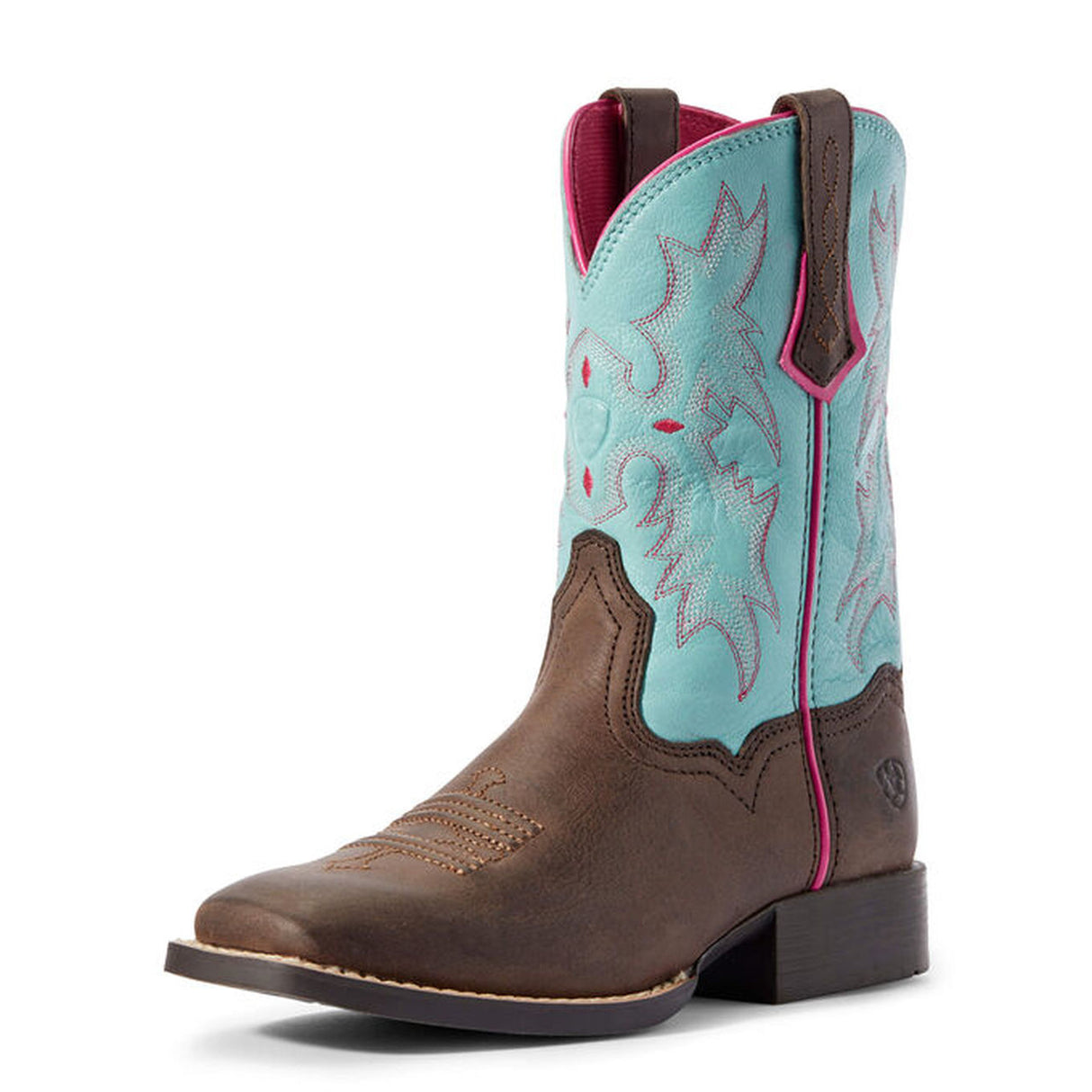 Ariat Girls Tombstone Boots Brown/Bell Blue