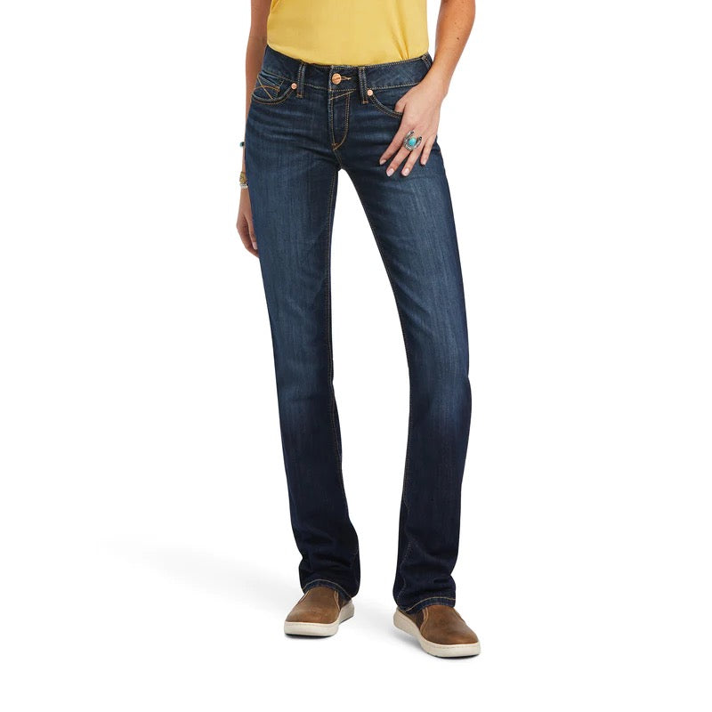 Ariat Ladies R.E.A.L.™ Mid Rise Octavia Straight Jeans Burbank -10041060