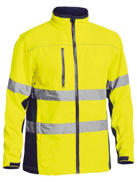 Bisley Mens BJ6059T Soft Shell Jacket with 3M reflective tape